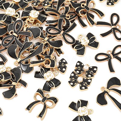 50Pcs 5 Styles Alloy Enamel Charms ENAM-YW0005-84-1