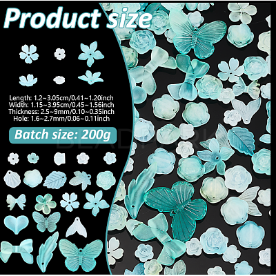 200G Transparent Acrylic Beads OACR-NB0001-53D-1