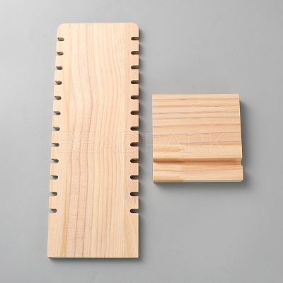 12-Slot Wood Necklaces Organizer Display Stands NDIS-WH20003-02-1