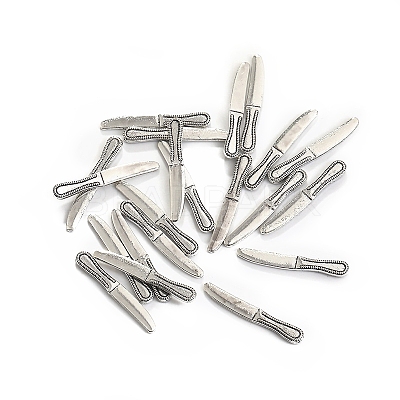 100Pcs Alloy Silverware Miniature Ornaments PW-WGF7D5F-08-1