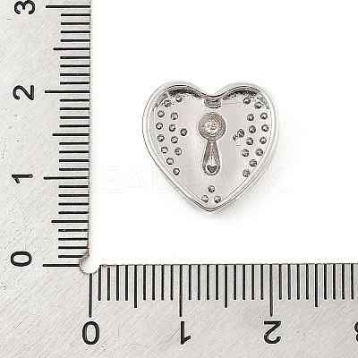Brass Micro Pave Cubic Zirconia Slide Charms ZIRC-I068-05P-1