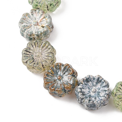 Painted Glass Beads Strands GLAA-B037-12A-12A-1