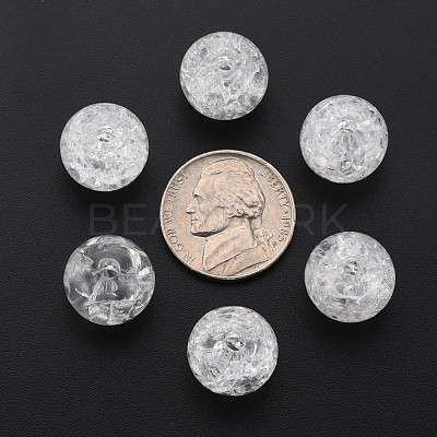 Transparent Crackle Acrylic Beads MACR-S373-66B-N12-1