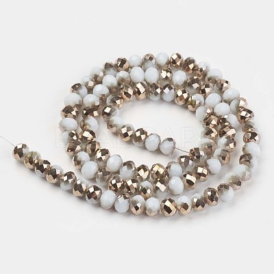 Electroplate Opaque Glass Beads Strands EGLA-A034-P2mm-N16-1