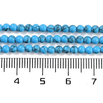 Synthetic Turquoise Beads Strands G-U004-02J-1