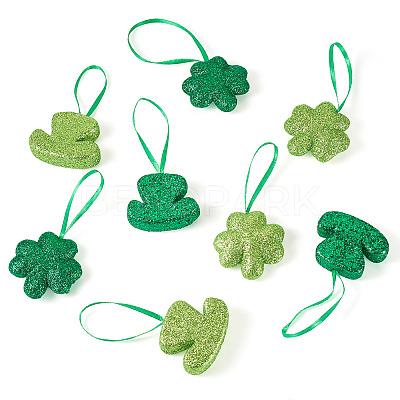 20Pcs 4 Styles Saint Patrick's Day Foam Pendant Decorations FIND-TA0010-96B-1