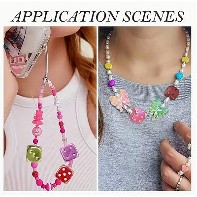30Pcs 3 Styles UV Plating Transparent Acrylic Beads OACR-FS0002-60-1