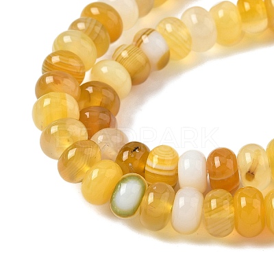 Natural Banded Agate Beads Strands G-F790-I01-01B-1