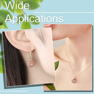 50Pcs 10 Colors Printed Alloy Pendants ENAM-CJ0006-81-1