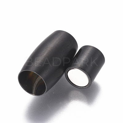 304 Stainless Steel Magnetic Clasps with Glue-in Ends STAS-F227-51A-B-1