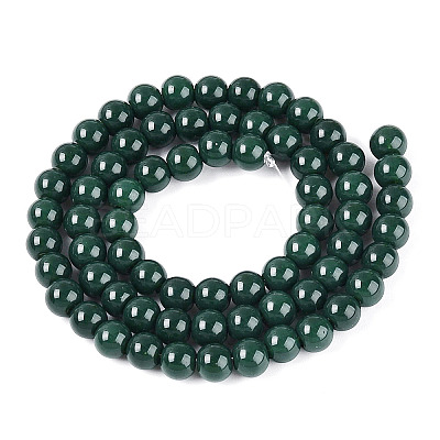 Opaque Solid Color Glass Beads Strands X-GLAA-T032-P6mm-24-1