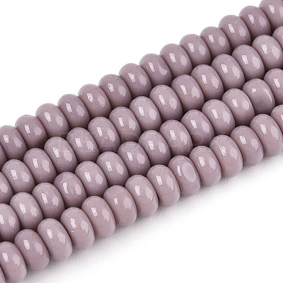 Opaque Spray Painted Glass Beads GLAA-ZX008-4mm-18S-1