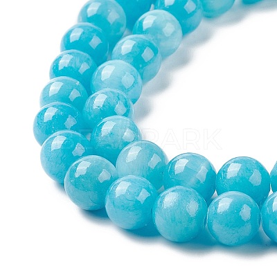 Natural Mashan Jade Round Beads Strands G-D263-10mm-XS20-1