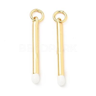 Brass Enamel Pendants KK-G416-36G-1