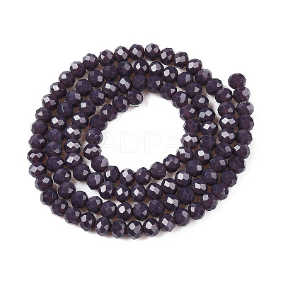 Opaque Solid Color Imitation Jade Glass Beads Strands LS-EGLA-A044-P4mm-D11-1