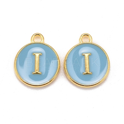 Golden Plated Alloy Enamel Charms ENAM-S118-04I-1