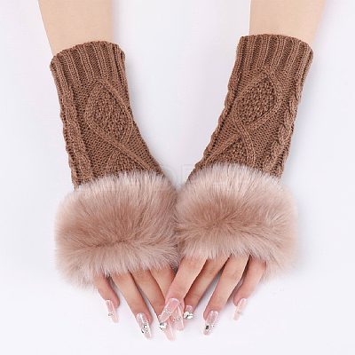 Polyacrylonitrile Fiber Yarn Knitting Fingerless Gloves COHT-PW0001-15F-1