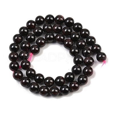Round Natural Garnet Beads Strands X-G-D751-8mm-1
