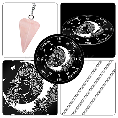 DIY Pendulum Board Dowsing Divination Making Kit DIY-CP0007-28A-1