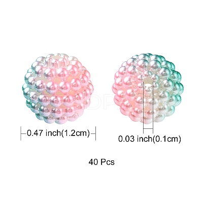 Imitation Pearl Acrylic Beads OACR-FS0001-32B-1