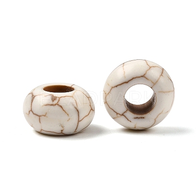 Synthetic Howlite European Beads TURQ-S283-34B-1