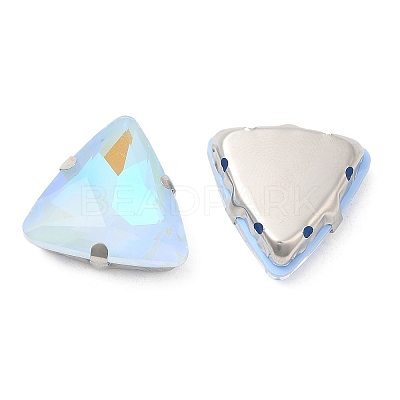 Mocha Fluorescent(MI) Triangle Sew on Rhinestone GGLA-Q086-01A-P02-1