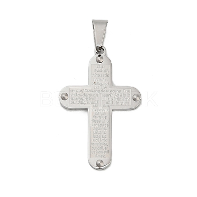 304 Stainless Steel Pendants STAS-C142-01P-1