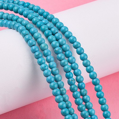 Synthetic Turquoise Beads Strands X-TURQ-G106-4mm-02F-1