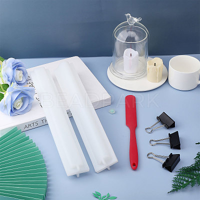 2 Sets 2 Style Silicone Pillar Soap Molds DIY-GL0004-23-1
