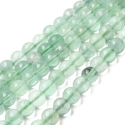Natural Green Fluorite Beads Strands G-K340-A03-02-1