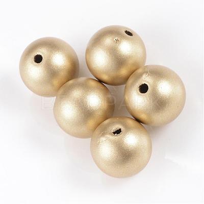 Matte Style Spray Painted Acrylic Beads ACRP-S669-12mm-02-1