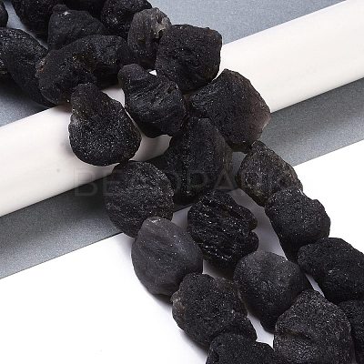 Natural Tektite Beads Strands G-Q164-F03-01-1