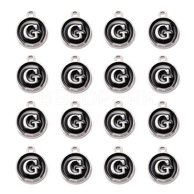 Platinum Plated Alloy Charms X-ENAM-S118-02G-P-1