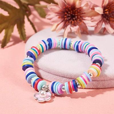Handmade Polymer Clay Beads X-CLAY-R067-3.0mm-28-1