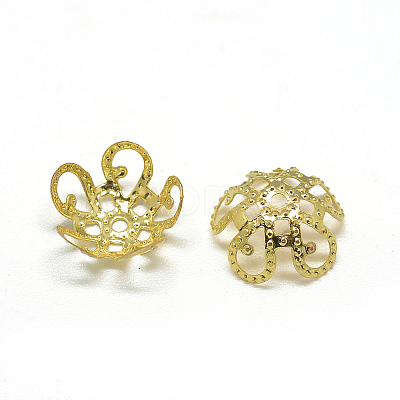 Plated Iron Fancy Bead Caps X-IFIN-S696-19G-1