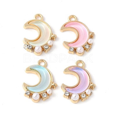 Alloy Glass Pendants PALLOY-E775-02G-1