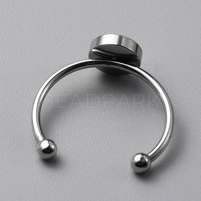 304 Stainless Steel Cuff Ring Components FIND-WH0129-74B-P-1