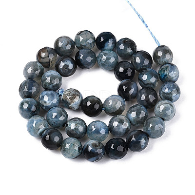 Dyed & Heated Natural Fire Crackle Agate Beads Strands G-N359-01B-03-1