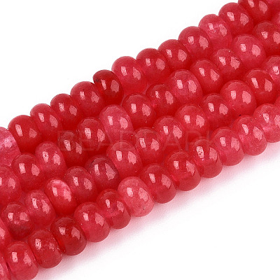 Dyed Natural White Jade Beads Strands G-T139-59A-05-1