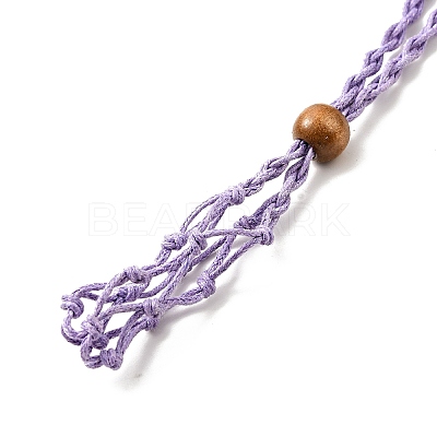 Braided Wax Rope Cord Macrame Pouch Necklace Making NJEW-J007-04-1