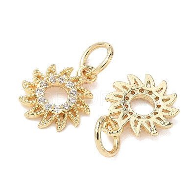 Brass Micro Pave Cubic Zirconia Pendants KK-D386-16G-01-1