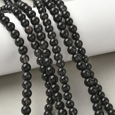 Natural Ice Obsidian Beads Strands G-P590-A01-6mm-03-1