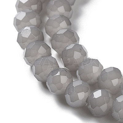 Baking Paint Imitation Jade Glass Bead Strands DGLA-A034-J6MM-A43-1