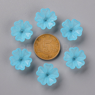 Transparent Frosted Acrylic Bead Caps MACR-S371-04A-755-1