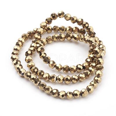 Electroplate Glass Bead Strands EGLA-R042-4mm-03-1