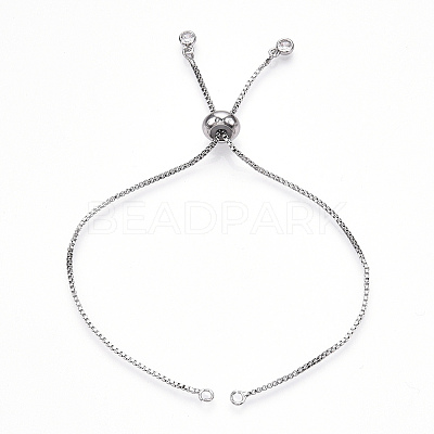 Rack Plating Adjustable Brass Slider Bracelet Making X-MAK-R025-02P-1-1