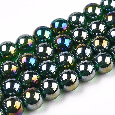 Electroplate Transparent Glass Beads Strands GLAA-T032-T4mm-AB22-1