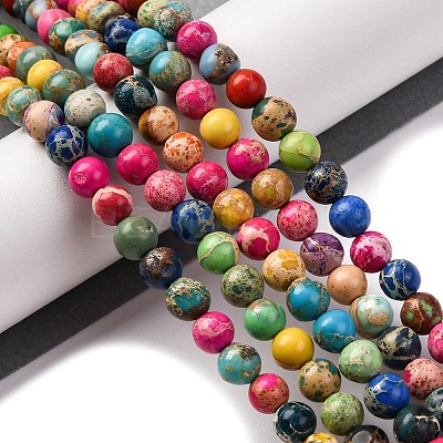 Dyed Natural Regalite/Imperial Jasper/Sea Sediment Jasper Beads Strands G-B124-C02-11-1
