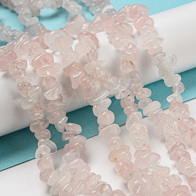 Natural Rose Quartz Chips Beads Strands F007-3-1