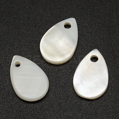Teardrop Freshwater Shell Charms SHEL-M005-28-1